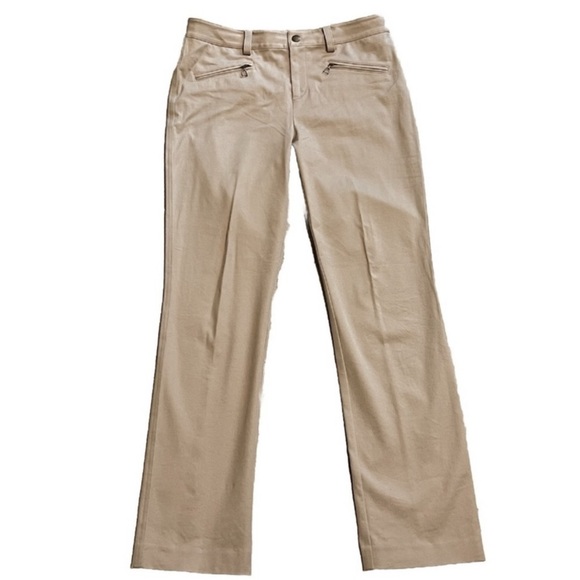 Lauren Ralph Lauren Equestrian Riding Style Pants Straight Leg Tan Mid Rise 4P - Picture 1 of 8